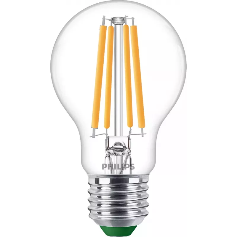 LED lemputė Philips Classic 60W ekvivalentas, E27 skaidri šilta balta, 3 vnt. pakuotė, energijos klasė A