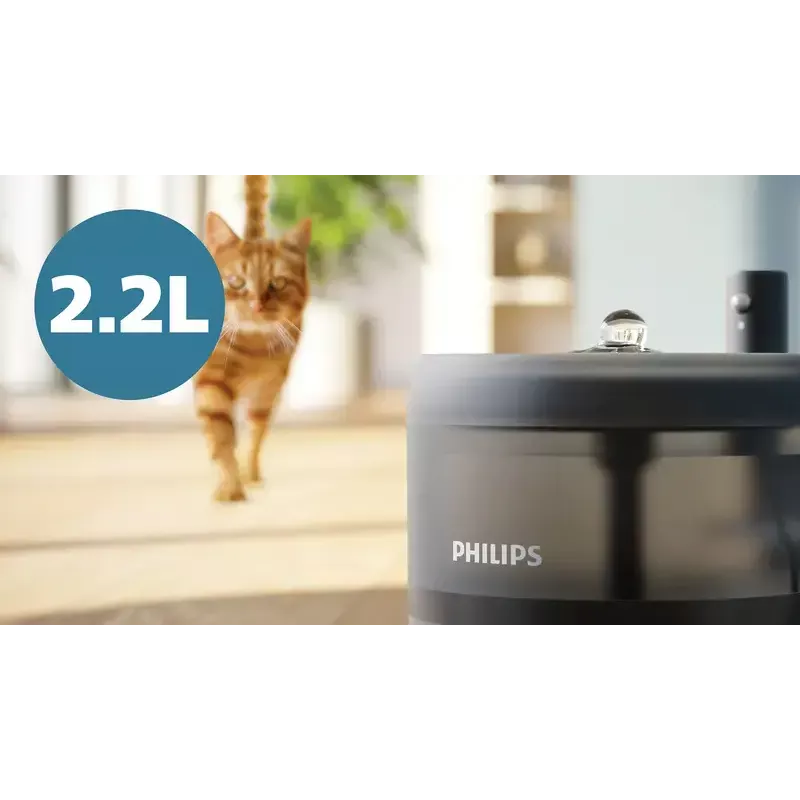 Automatinė gyvūnų vandens fontanėlė Philips 3000 Series PAW3210/02, 2,2 l, USB/AC, juoda, plastikas