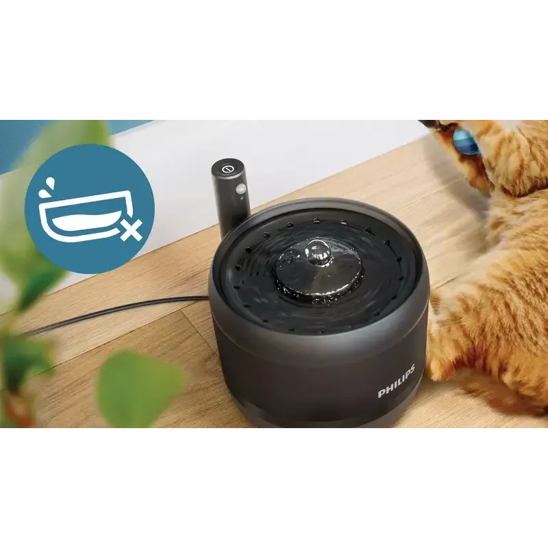 Automatinė gyvūnų vandens fontanėlė Philips 3000 Series PAW3210/02, 2,2 l, USB/AC, juoda, plastikas