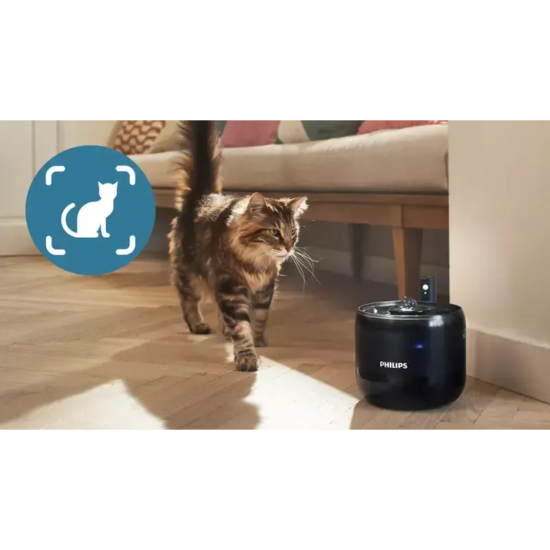 Automatinė gyvūnų vandens fontanėlė Philips 3000 Series PAW3210/02, 2,2 l, USB/AC, juoda, plastikas