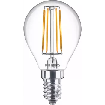Philips Filament Candle Clear 40W P45 E14 x6, 4,3 W, 40 W, E14, 470 lm, 15000 val.