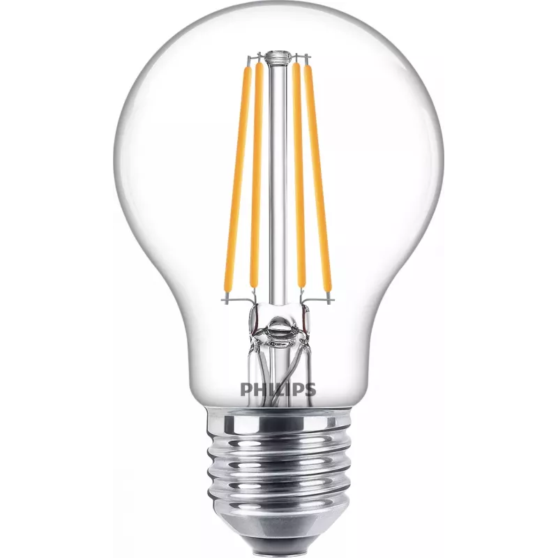 Philips kaitrinė lemputė skaidri 60 W A60 E27 x3, 7 W, 60 W, E27, 806 lm, 15000 h, šilta balta