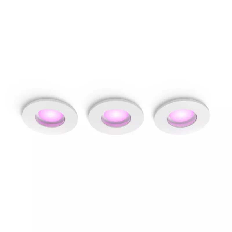 Philips Hue White and colour ambience Trijų vienetų rinkinys Xamento įleidžiamas prožektorius