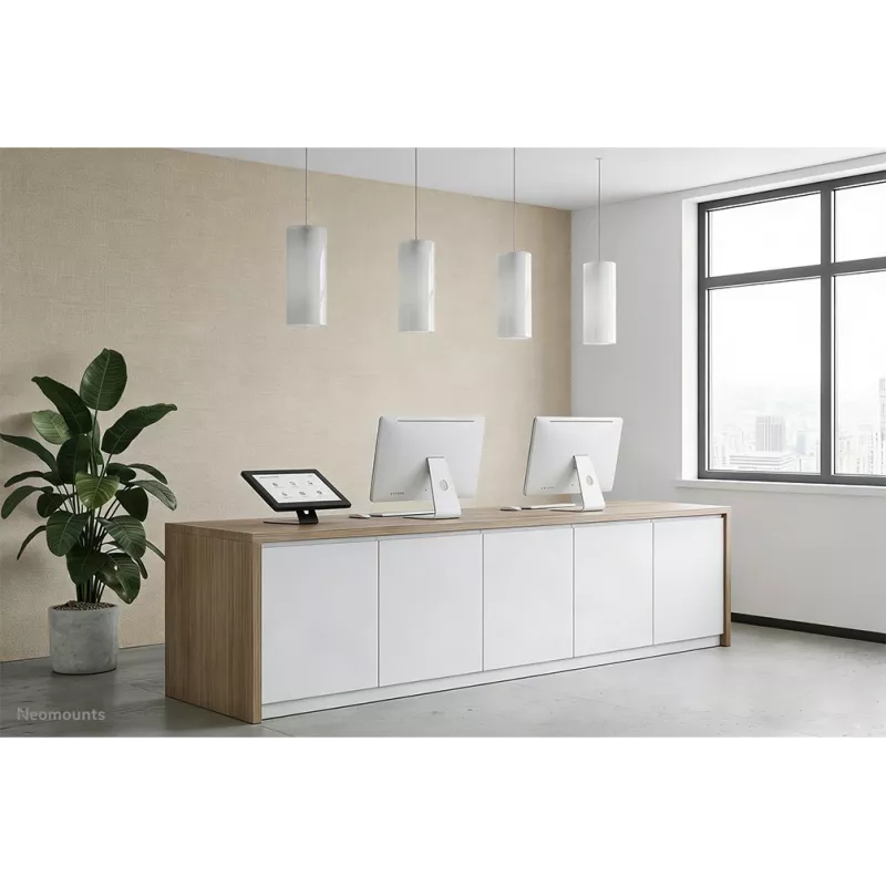 Tablet stovas (stalui ir sienai) Neomounts DS15-629BL1 – užrakinamas, universalus, palaiko iki 3 kg, juodas