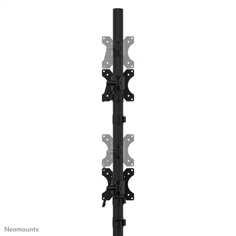 Neomounts dviejų monitorių stovas DS45-600BL2V 2 ekranams 10–32 col., VESA 75x75–100x100, maks. apkrova 9 kg, laisvai stovintis, juodas