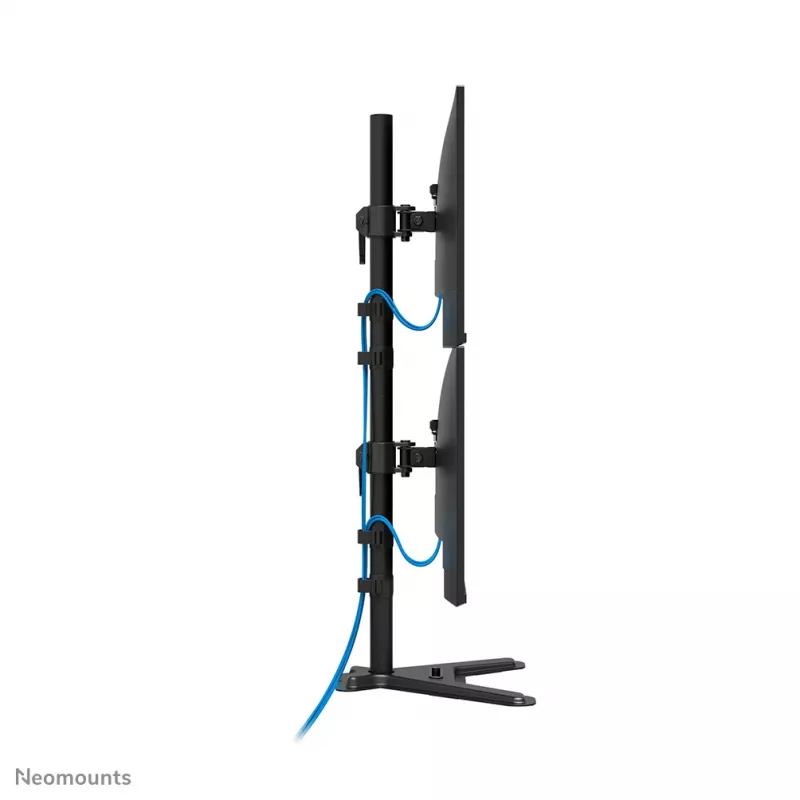 Neomounts dviejų monitorių stovas DS45-600BL2V 2 ekranams 10–32 col., VESA 75x75–100x100, maks. apkrova 9 kg, laisvai stovintis, juodas
