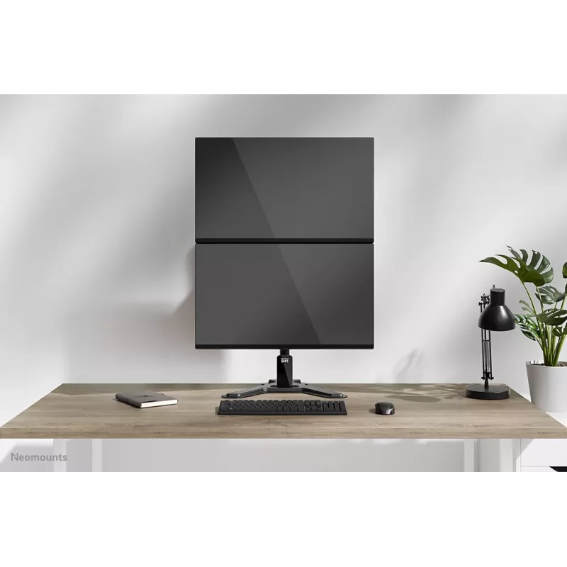 Neomounts dviejų monitorių stovas DS45-600BL2V 2 ekranams 10–32 col., VESA 75x75–100x100, maks. apkrova 9 kg, laisvai stovintis, juodas