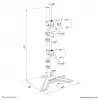 Neomounts dviejų monitorių stovas DS45-600BL2V 2 ekranams 10–32 col., VESA 75x75–100x100, maks. apkrova 9 kg, laisvai stovintis, juodas