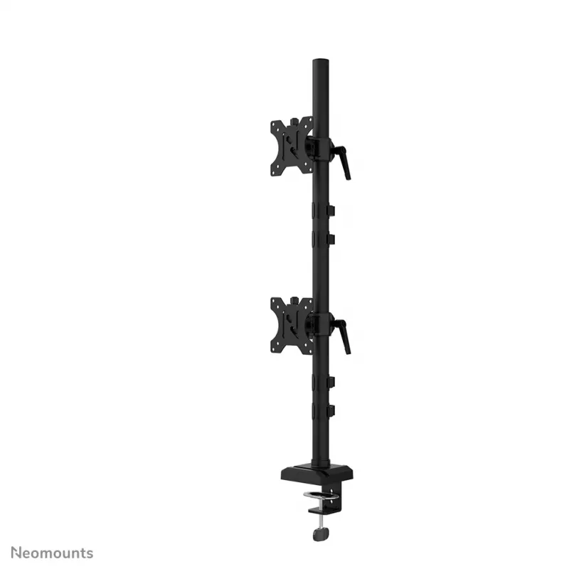 Neomounts DS60-600BL2V dvigubas monitoriaus laikiklis 10-32 col., spaustuvas / kiauryminis, 9 kg, 25,4 cm (10 col.), 81,3 cm (32 col.), 100 x 100 mm, juodas