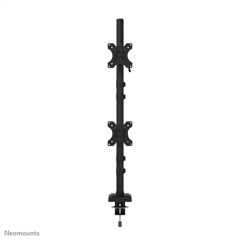 Neomounts DS60-600BL2V dvigubas monitoriaus laikiklis 10-32 col., spaustuvas / kiauryminis, 9 kg, 25,4 cm (10 col.), 81,3 cm (32 col.), 100 x 100 mm, juodas