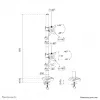 Neomounts DS60-600BL2V dvigubas monitoriaus laikiklis 10-32 col., spaustuvas / kiauryminis, 9 kg, 25,4 cm (10 col.), 81,3 cm (32 col.), 100 x 100 mm, juodas