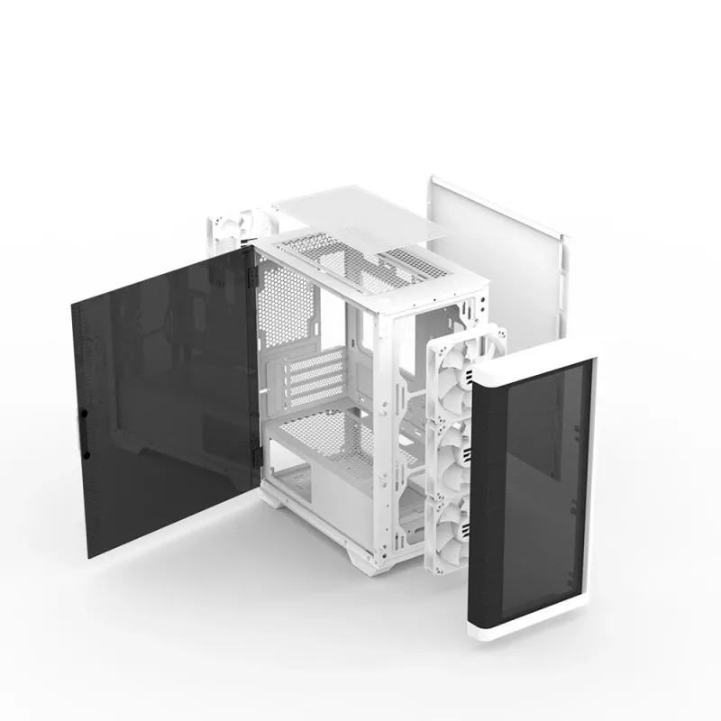 Zalman M4 WHITE kompiuterio korpusas Mini Tower juoda, balta