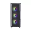 Zalman I3 Neo ATX vidutinio dydžio bokšto PC korpusas su tinkliniu priekiu efektyviam aušinimui, iš anksto sumontuoti 3 ventiliatoriai, Midi bokštas, juodas
