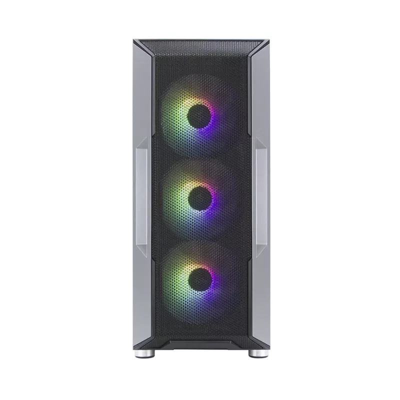 Zalman I3 Neo ATX vidutinio dydžio bokšto PC korpusas su tinkliniu priekiu efektyviam aušinimui, iš anksto sumontuoti 3 ventiliatoriai, Midi bokštas, juodas