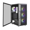 Zalman I3 Neo ATX vidutinio dydžio bokšto PC korpusas su tinkliniu priekiu efektyviam aušinimui, iš anksto sumontuoti 3 ventiliatoriai, Midi bokštas, juodas
