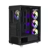 Zalman I3 Neo ATX vidutinio dydžio bokšto PC korpusas su tinkliniu priekiu efektyviam aušinimui, iš anksto sumontuoti 3 ventiliatoriai, Midi bokštas, juodas