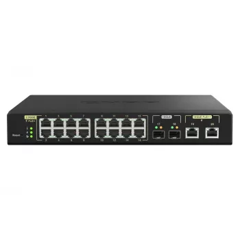 QNAP QSW-M2116P-2T2S tinklo komutatorius Valdomas L2 2.5G Ethernet Power over Ethernet (PoE) Juodas
