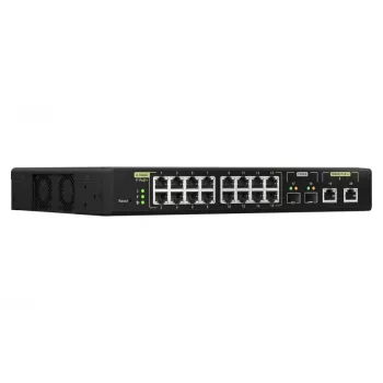 QNAP QSW-M2116P-2T2S tinklo komutatorius Valdomas L2 2.5G Ethernet Power over Ethernet (PoE) Juodas