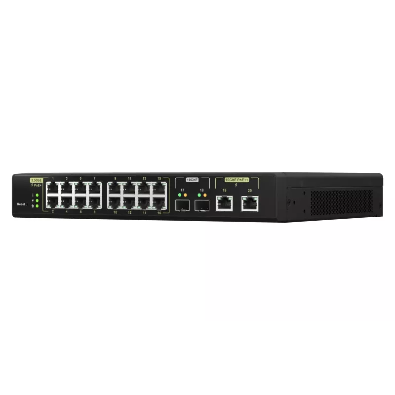 QNAP QSW-M2116P-2T2S tinklo komutatorius Valdomas L2 2.5G Ethernet Power over Ethernet (PoE) Juodas