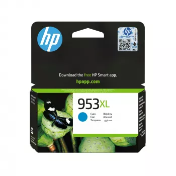 HP 953XL didelės talpos žydra Originali rašalo kasetė, žydra, 1 vnt., 1450 puslapių