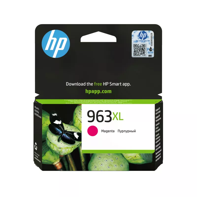 HP 963XL High Yield Magenta Originali rašalo kasetė, Magenta, 1 vnt., 1600 puslapių