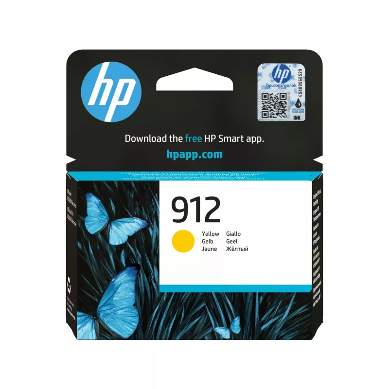 HP 912 Geltona Originali rašalo kasetė, Geltona, 1 vnt., 315 puslapių