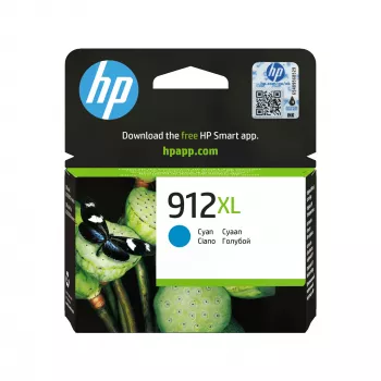 HP 912XL didelio našumo žydra Originali rašalo kasetė, žydra, 1 vnt., 700 puslapių