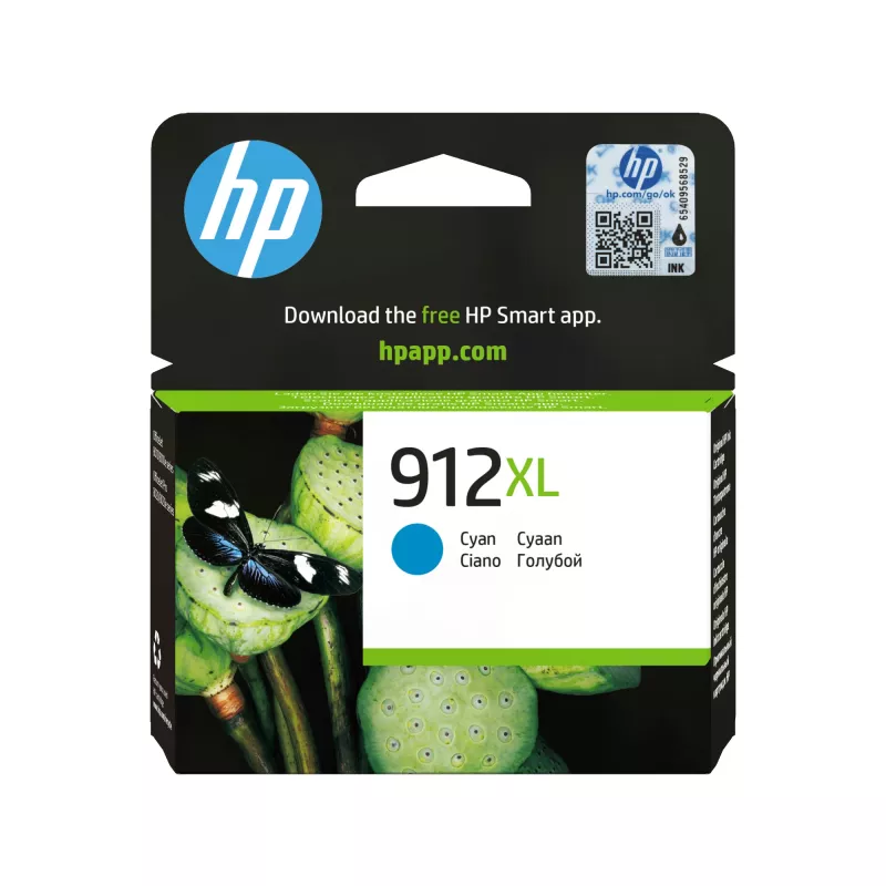 HP 912XL didelio našumo žydra Originali rašalo kasetė, žydra, 1 vnt., 700 puslapių