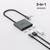 TP-Link UH3020C sąsajos šakotuvas USB Type-C 5000 Mbit/s Pilka