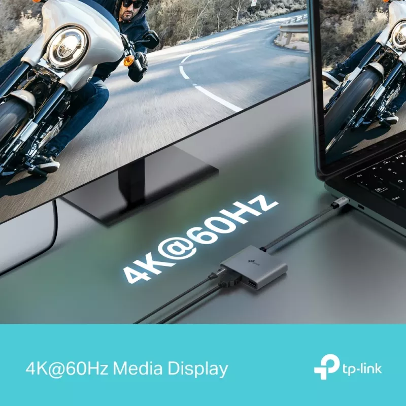 TP-Link UH3020C sąsajos šakotuvas USB Type-C 5000 Mbit/s Pilka
