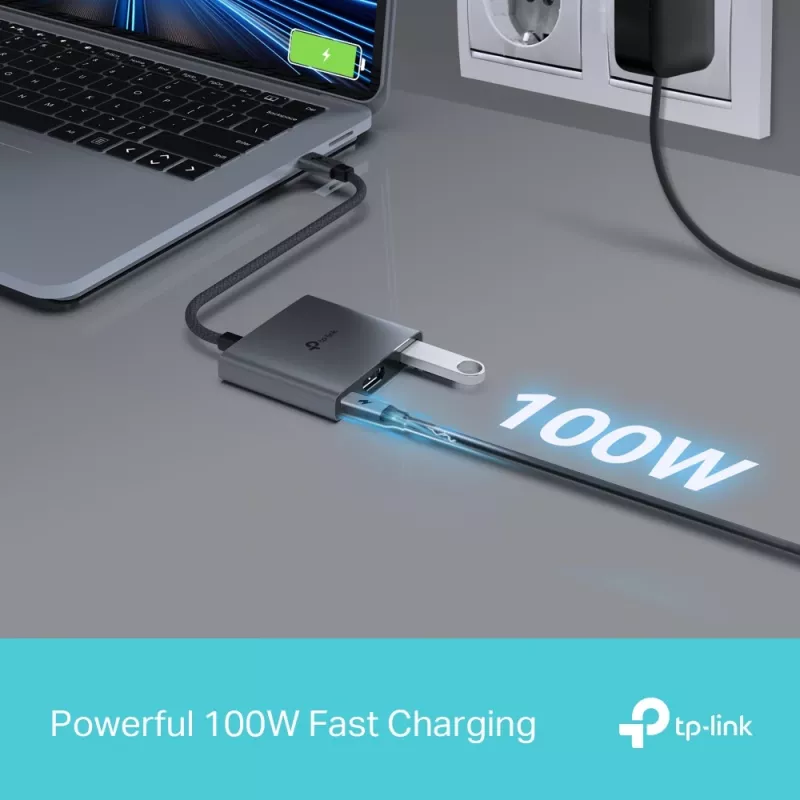 TP-Link UH3020C sąsajos šakotuvas USB Type-C 5000 Mbit/s Pilka