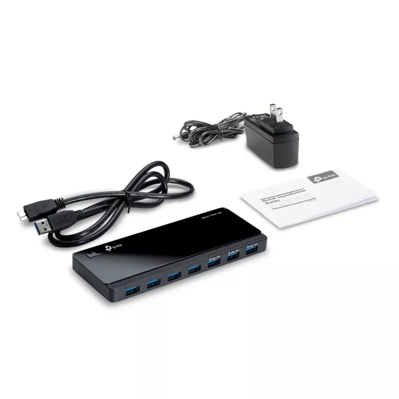 TP-Link UH700 sąsajos šakotuvas USB 3.2 Gen 1 (3.1 Gen 1) Micro-B 5000 Mbit/s juodas