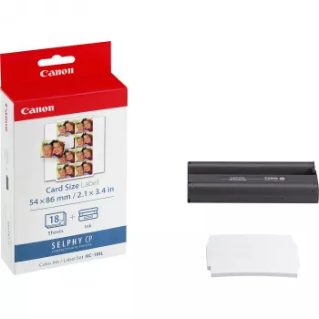 Canon KC-18IL spalvoto rašalo + 54 x 86 mm lipdukų popieriaus rinkinys, 18 lapų
