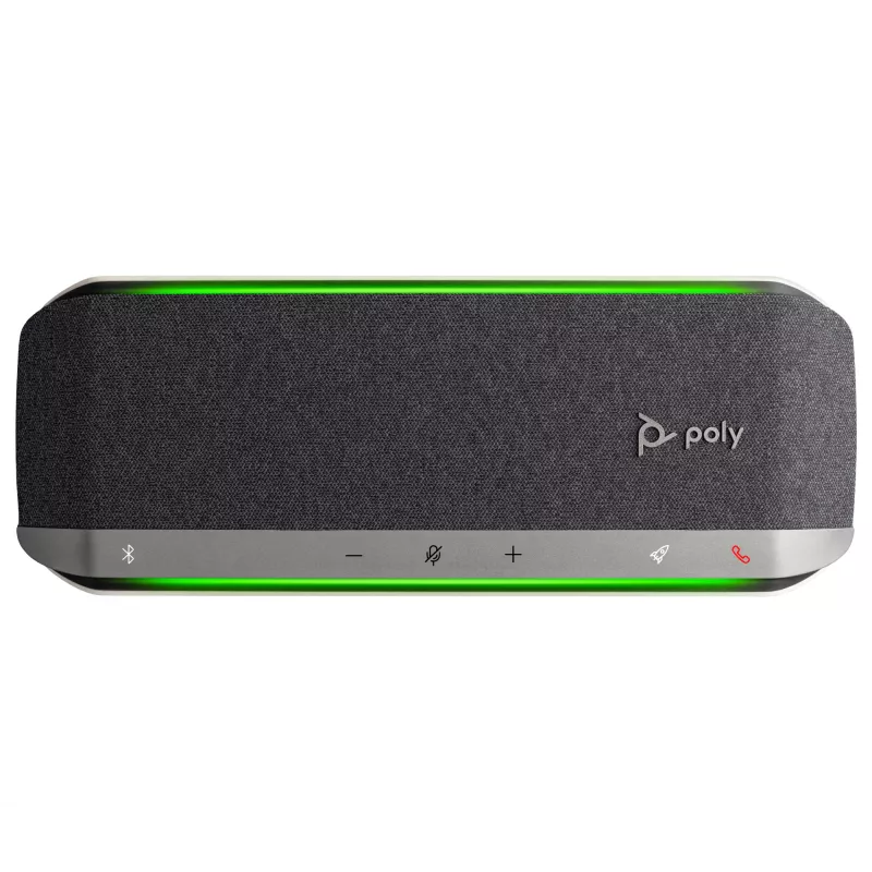 HP Poly Sync 40 USB-A USB-C garsiakalbis, sidabrinis, Windows 10, Windows 11, MacOS, 30 h, RoHS, Federal Communications Commission (FCC), CE, 38 mm