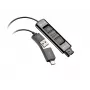 HP Poly DA85-M USB–QD juodas adapteris TAA
