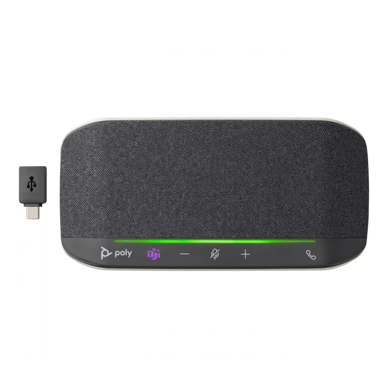 HP Poly Sync 10 Microsoft Teams sertifikuotas garsiakalbis-telefonas, sidabrinis, Windows 10, Windows 11, MacOS, RoHS, Federal Communications Commission (FCC), CE, 182 mm, 89 mm
