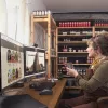 HP Poly Voyager Free 60+ UC Carbon Juoda ausinukai +BT700 USB-C adapteris +jutiklinio ekrano įkrovimo dėklas