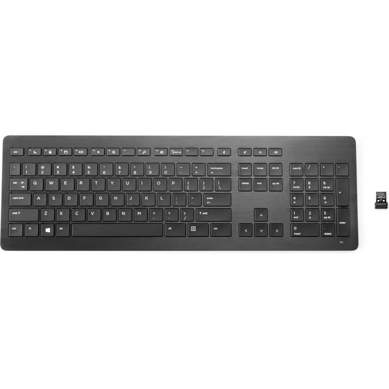 HP Wireless Premium klaviatūra Full-size Juoda RF Wireless Membrane