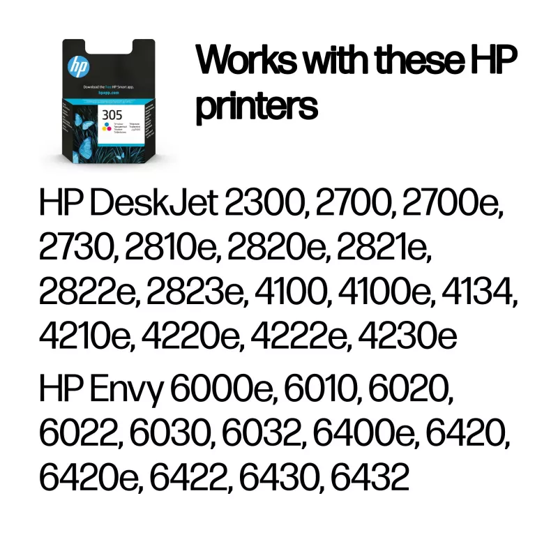 HP 305 Tri-color Originali rašalo kasetė, Žydra, Magenta, Geltona, 1 vnt., 100 puslapių