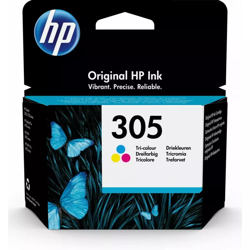 HP 305 1 vnt. Originalios standartinės talpos žalsvai mėlynos, purpurinės, geltonos spalvos