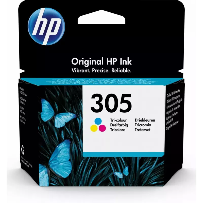 HP 305 1 vnt. Originalios standartinės talpos žalsvai mėlynos, purpurinės, geltonos spalvos