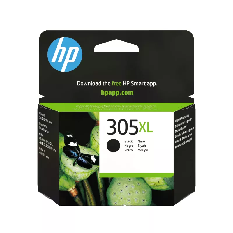 HP 305XL didelio našumo juodas Originalius rašalo kasetė, juoda, 1 vnt., 240 puslapių