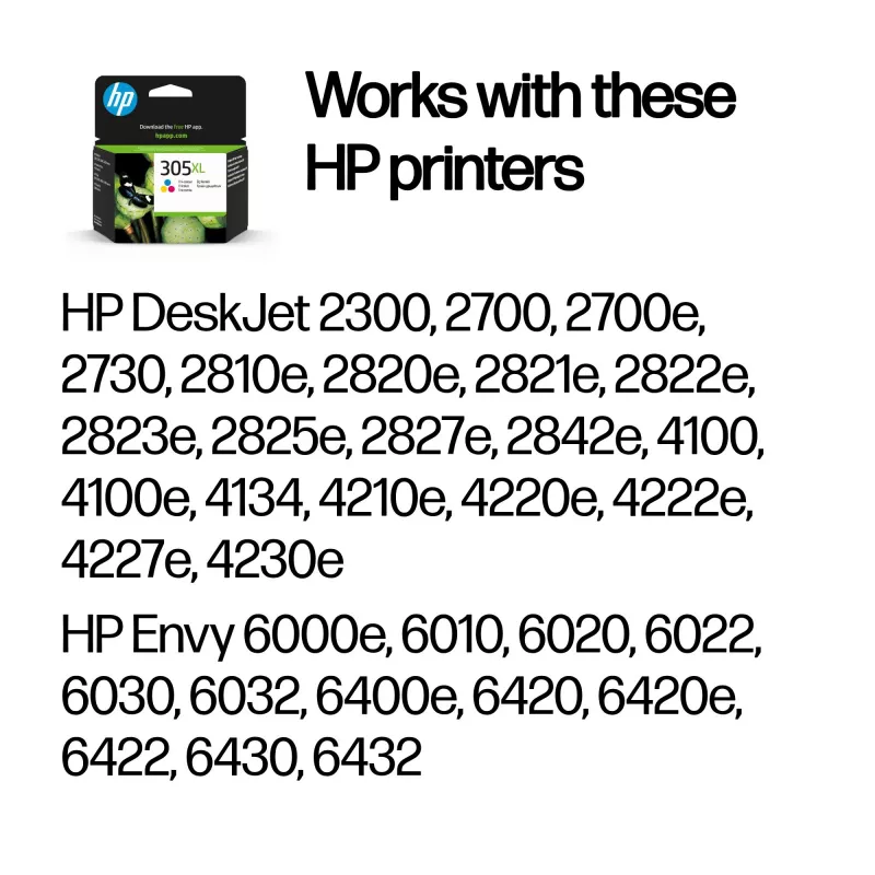 HP 305XL High Yield Tri-color Originali rašalo kasetė, Žydra, Magenta, Geltona, 1 vnt., 200 puslapių
