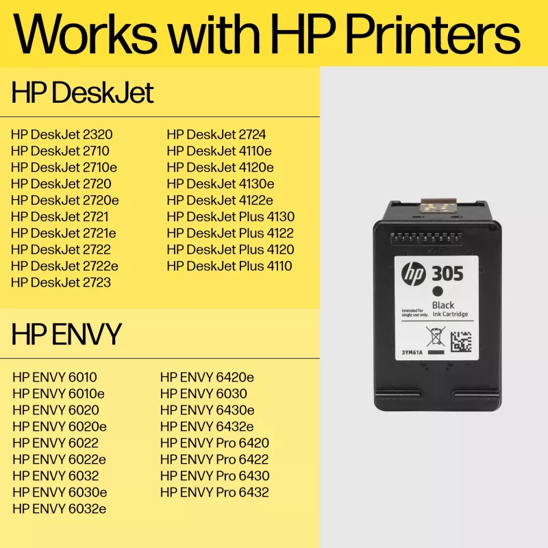 HP 305XL High Yield Tri-color Originali rašalo kasetė, Žydra, Magenta, Geltona, 1 vnt., 200 puslapių