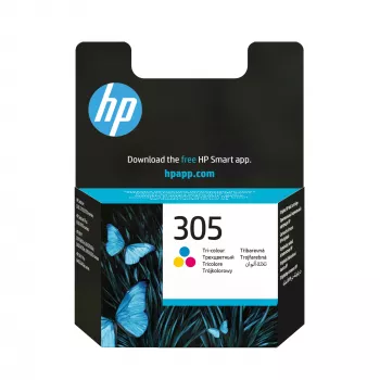 HP 305 Tri-color Originali rašalo kasetė, Žydra, Magenta, Geltona, 1 vnt., 100 puslapių