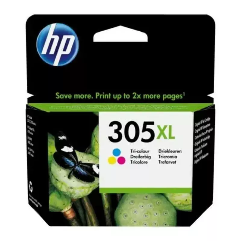 HP 305XL didelio našumo Originali trijų spalvų rašalo kasetė