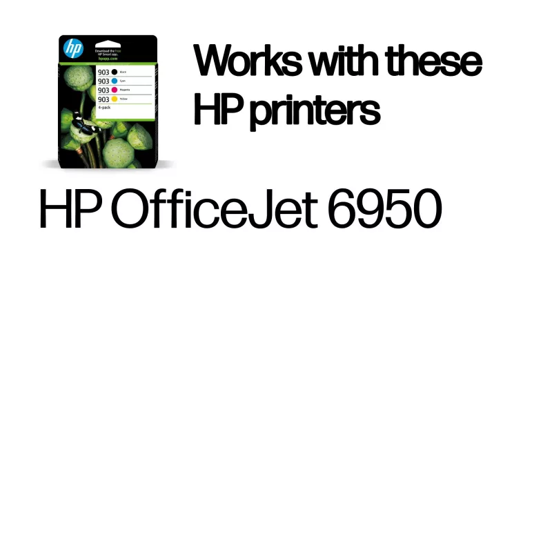 HP 903 4 vnt. juodos / žydros / purpurinės / geltonos Originalios rašalo kasetės