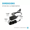 HP 65W USB-C LC maitinimo adapteris nešiojamam kompiuteriui skirtas naudoti patalpose 65W juodas