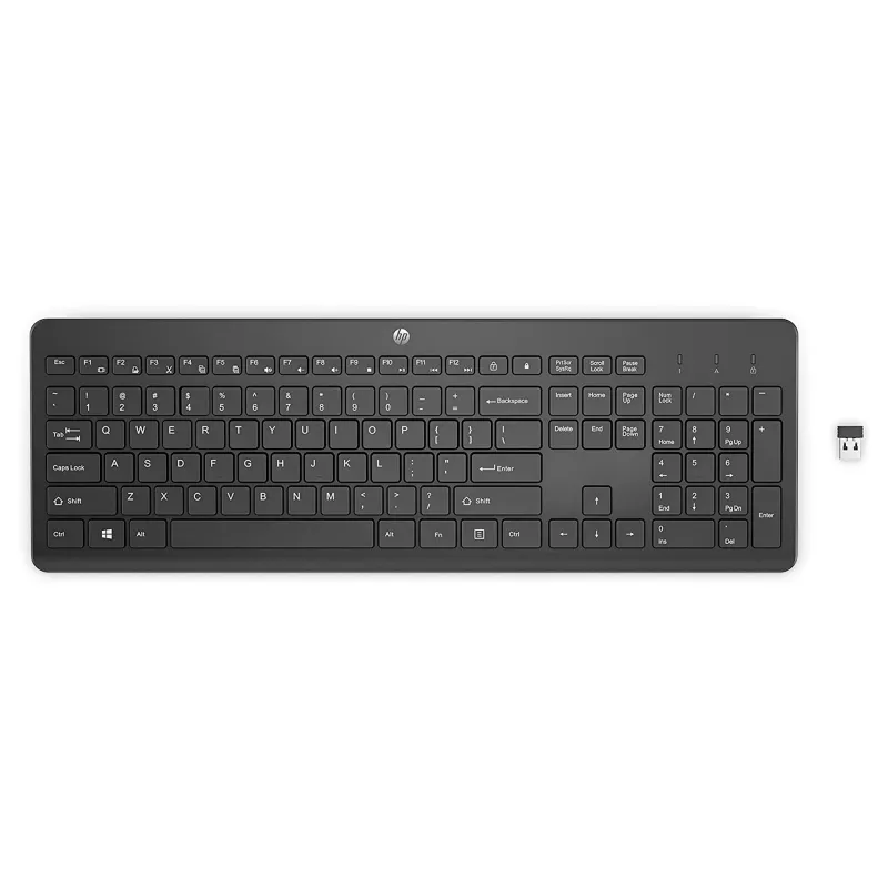 HP 230 belaidė klaviatūra, pilno dydžio, belaidė, membraninė, juoda