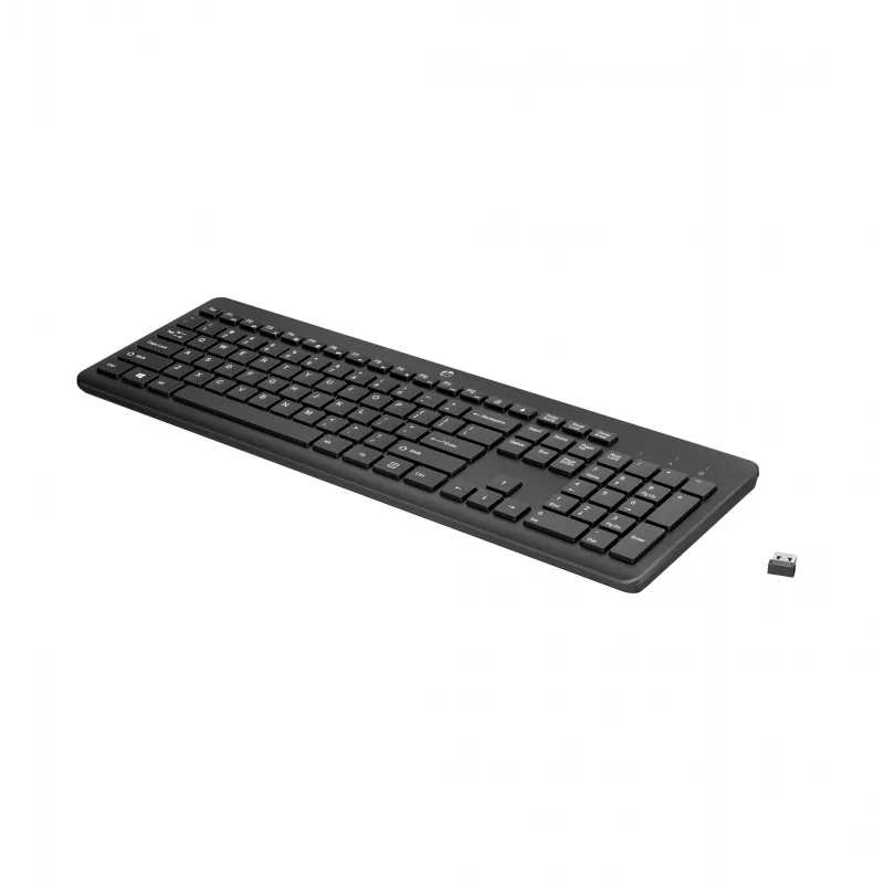 HP 230 belaidė klaviatūra, pilno dydžio, belaidė, membraninė, juoda